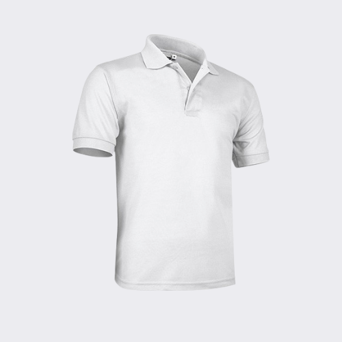 POLO MANICA CORTA 220GR - 100% COTONE - BIANCO