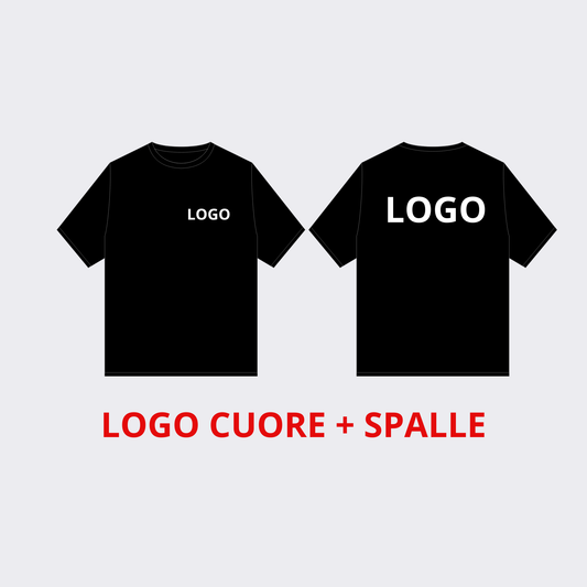 T-SHIRT - 100% COTONE - 150 GR - CON LOGO CUORE + RETRO