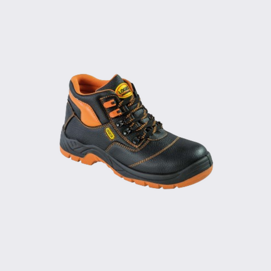 S32/K - SCARPA ALTA PELLE NERA LAM.TESSILE S3